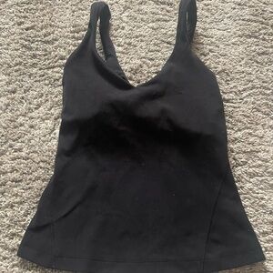 BLACK LULULEMON ALIGN WAIST LENGTH TANK
